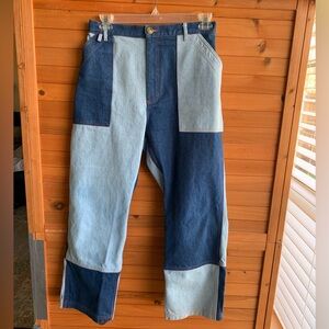Big Bud Press Mismatched Denim Carpenter Jeans, Large
